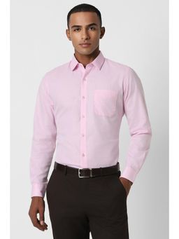 Peter England - Men Pink Slim Fit Formal Full Sleeves Formal Shirt
