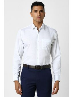 Peter England - Men Off White Slim Fit Formal Shirt