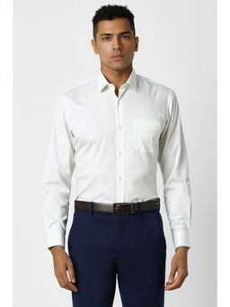 Peter England - Men Off White Slim Fit Formal Shirt