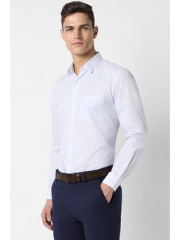 Peter England - Men Blue Slim Fit Formal Full Sleeves Formal Shirt