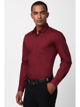 Peter England - Men Maroon Slim Fit Formal Shirt