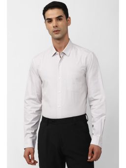 Peter England - Men Grey Slim Fit Formal Full Sleeves Shirt