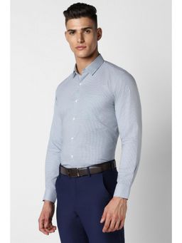 Peter England - Men Blue Slim Fit Formal Full Sleeves Formal Shirt