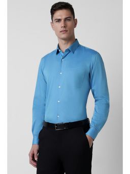 Peter England - Men Blue Slim Fit Formal Full Sleeves Formal Shirt