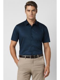 Peter England - Men Navy Blue Regular Fit Formal Shirt