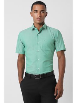 Peter England - Men Green Regular Fit Formal Shirt