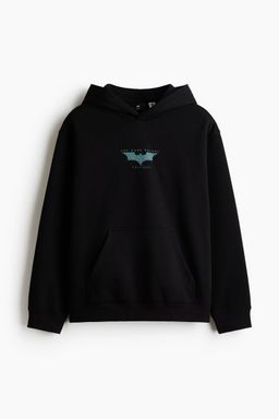 H&M - Men Black Loose Fit Hoodie