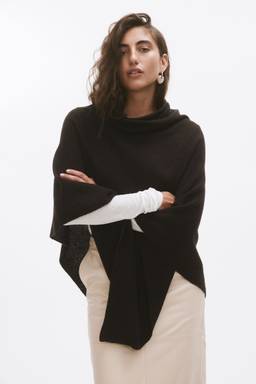 H&M - Women Fine-knit cashmere-blend cape