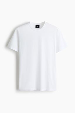 H&M - Men White Slim Fit Pima Cotton T-Shirt