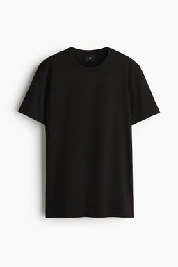 H&M - Men Black Slim Fit Pima Cotton T-Shirt