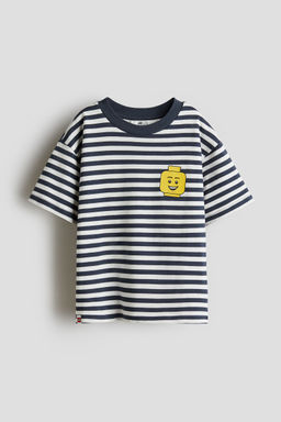H&M - Boys Blue Oversized Printed T-Shirt