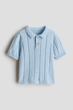 H&M - Boys Blue Knitted Polo Shirt