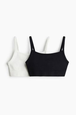 H&M - Girls 2-Pack Seamless Sports Tops With Drymove