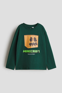 H&M - Boys Green Long-Sleeved T-Shirt