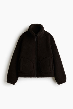 H&M - Girls Black Teddy Sports Jacket