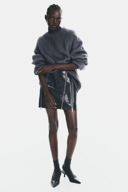 H&M - Women Grey Oversized Mohair-Blend Jumper