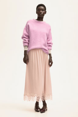 H&M - Women Pink Oversized Mohair-Blend Jumper