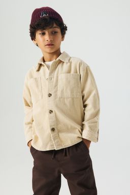 H&M - Boys Beige Cotton Corduroy Overshirt