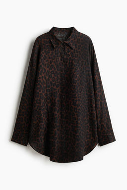 H&M - Women Brown Linen Beach Shirt