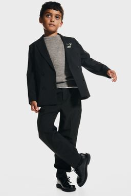H&M - Boys Black Tailored Wool-Blend Trousers