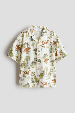 H&M - Boys Beige Printed Resort Shirt