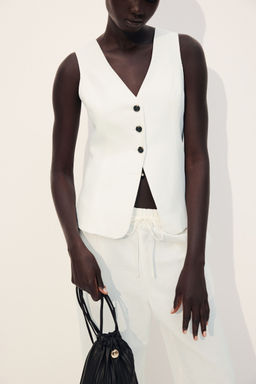 H&M - Women White Suit Waistcoat