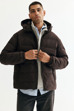 H&M - Men Brown Regular Fit Water-Repellent Puffer Jacket
