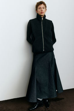H&M - Women Blue Teddy Gilet