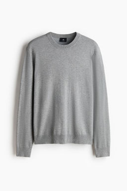 H&M - Men Grey Regular Fit Fine-Knit Jumper