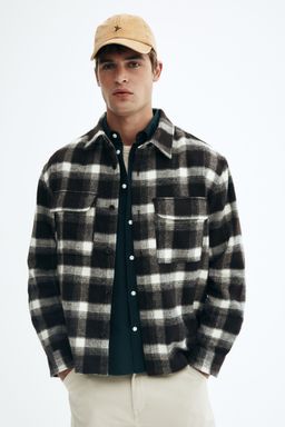 H&M - Men Brown Regular Fit Flannel Overshirt