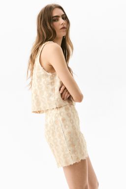 H&M - Women Beige Appliqua D Top