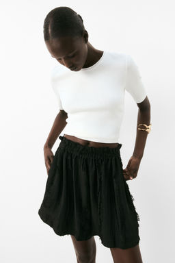 H&M - Women White Fine-Knit T-Shirt