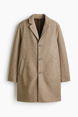 H&M - Men Beige Single-Breasted Coat
