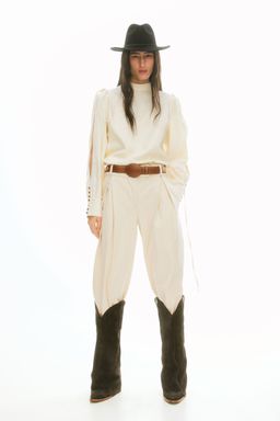 H&M - Women White Linen-Blend Blouse