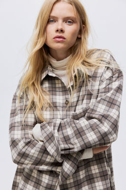 H&M - Women Multi-Color Oversized Flannel Shirt