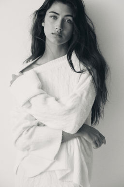 H&M - Women White Cable-Knit Jumper