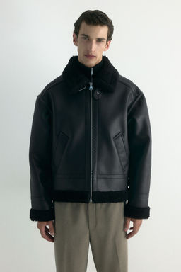 H&M - Men Black Aviator Jacket