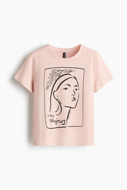H&M - Women Pink Cotton T-Shirt