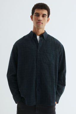 H&M - Men Blue Loose Fit Shirt