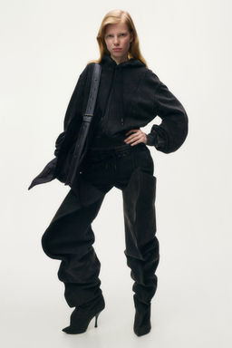 H&M - Women Brown Motif-Detail Hoodie