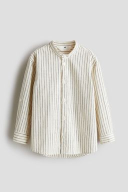 H&M - Boys White Cotton Grandad Shirt