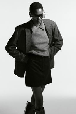 H&M - Women Grey Collared Jumper