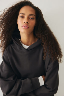 H&M - Women Black Oversized Hoodie