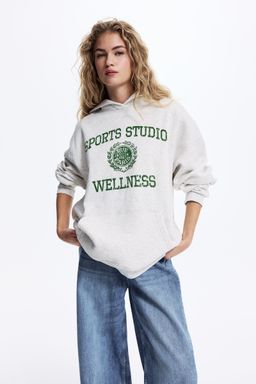 H&M - Women Grey Oversized Hoodie