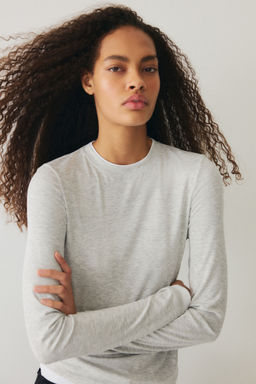 H&M - Women Grey Layered-Look Top