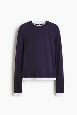 H&M - Women Blue Layered-Look Top