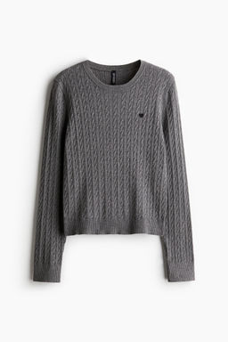 H&M - Women Grey Cable-Knit Jumper