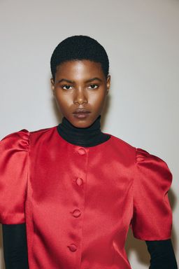 H&M - Women Red Puff-Sleeved Blouse