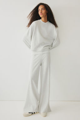 H&M - Women Grey 2-Piece Jersey Top And Trousers Set