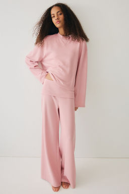 H&M - Women Pink 2-Piece Jersey Top And Trousers Set